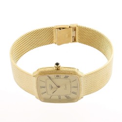 LONGINES Gents L4.497.9.50 vintage 1970s yellow gold 18 kt, Quartz, with box and papers- unworn, original patina 2