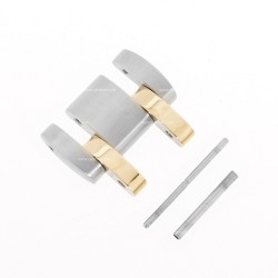 Zenith Maglia per Bracciale Rainbow. Finitura acciaio e oro giallo PVD Misure: 17,5x10x3,5 mm 2