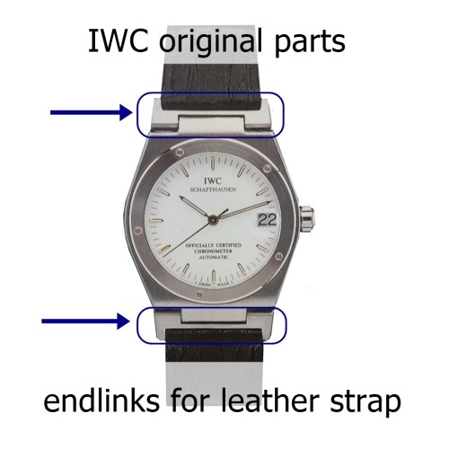 IWC Cinturino coccodrillo Nero 19/16 mm con attacchi cassa per Ingenieur