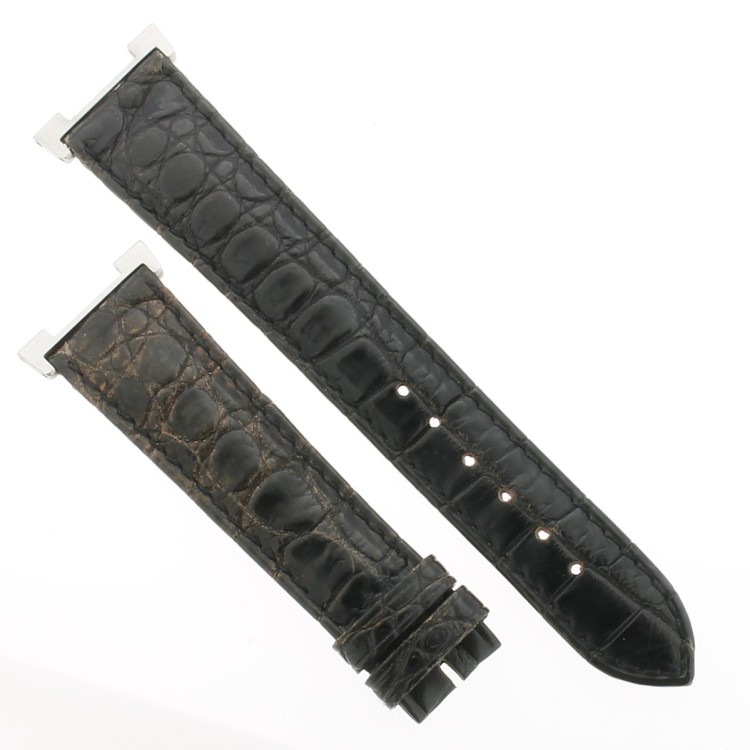 IWC Cinturino coccodrillo Nero 19/16 mm con attacchi cassa per Ingenieur