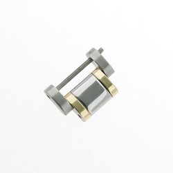 Longines maglia acciaio ed oro giallo per Admiral 5 Stelle. Misure16 x 8 x 3,5 mm. Per L3.601.5