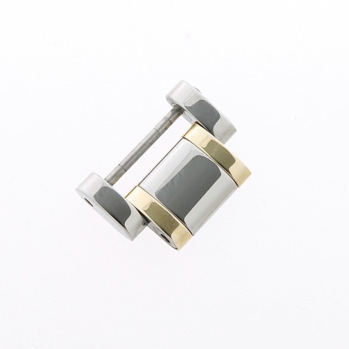 Longines maglia acciaio ed oro giallo per Admiral 5 Stelle. Misure16 x 8 x 3,5 mm. Per L3.604.5