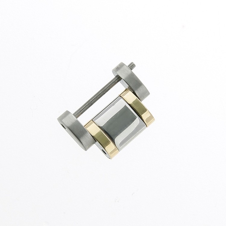 Longines maglia acciaio ed oro giallo per Admiral 5 Stelle. Misure16 x 8 x 3,5 mm. Per L3.601.5