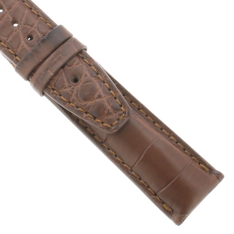 Cinturino IWC Portoghese Aftermarket Compatibile Alligatore Marrone Opaco 20/18 mm
