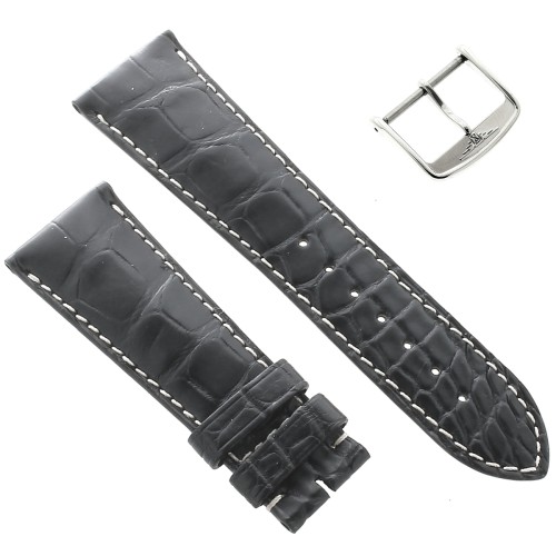 Longines Cinturino Alligatore L682120260 FA Nero Opaco 25/20 mm
