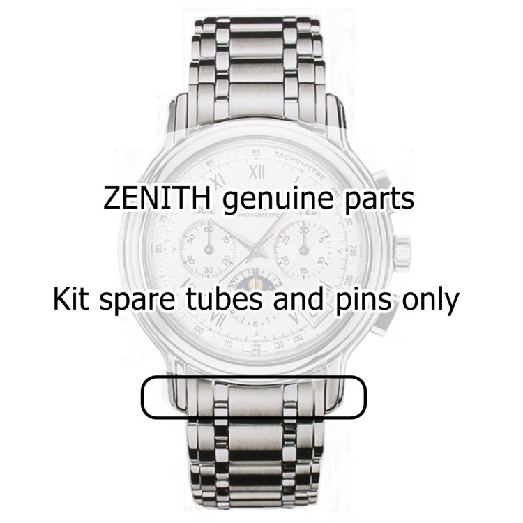 Zenith kit 2 perni e 2 tubi  in acciaio attacco cassa per Chronomaster 02.0240.410 e simili