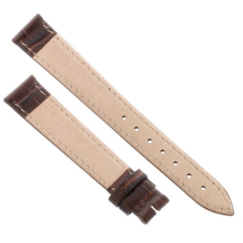 Cinturino Stampa Alligatore Marrone Semilucido 12/10 mm B28B classico