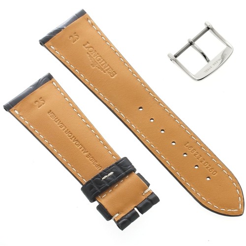 Longines Cinturino Alligatore L682120260 FA Nero Opaco 25/20 mm