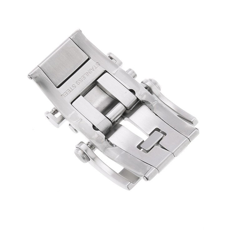Montblanc Chiusura Deployante 117179 Acciaio satinato misura 20 mm. Regolazione fine lunghezza cinturino.