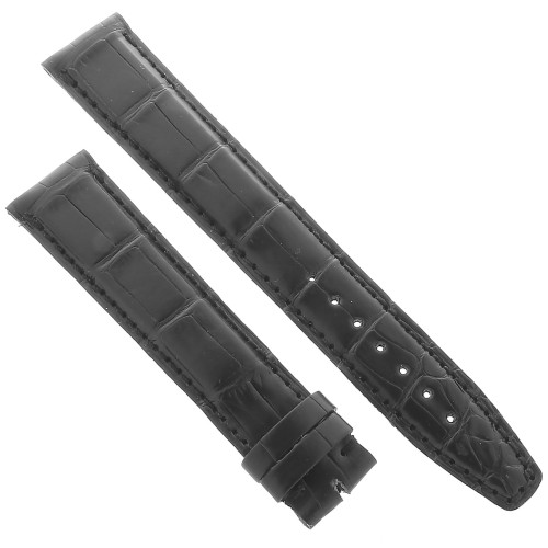 Cinturino IWC Portoghese Aftermarket Compatibile Alligatore Nero XL 20/18 mm Opaco