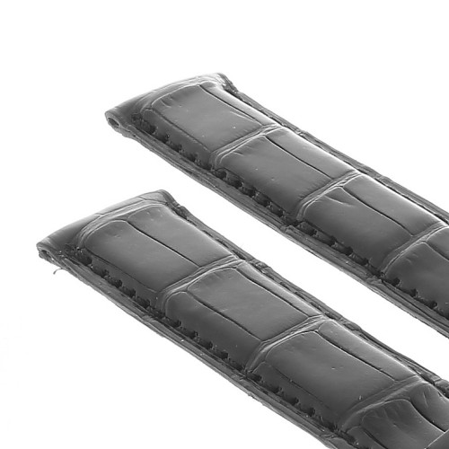 Cinturino IWC Portoghese Aftermarket Compatibile Alligatore Nero XL 20/18 mm Opaco