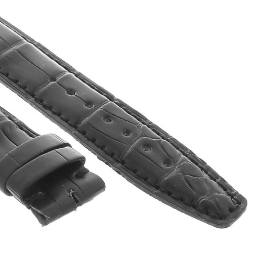 Cinturino IWC Portoghese Aftermarket Compatibile Alligatore Nero XL 20/18 mm Opaco