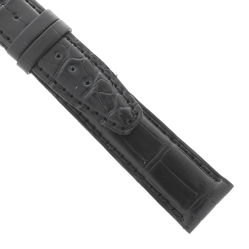 Cinturino IWC Portoghese Aftermarket Compatibile Alligatore Nero XL 20/18 mm Opaco