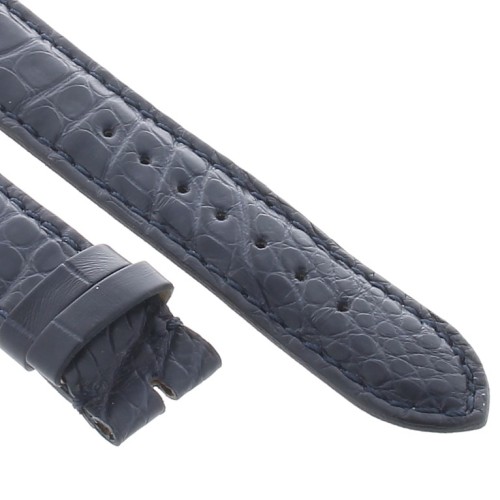 Cinturino Alligatore Blu Grigio Opaco 18/16 mm bombatura 3,5 mm classico