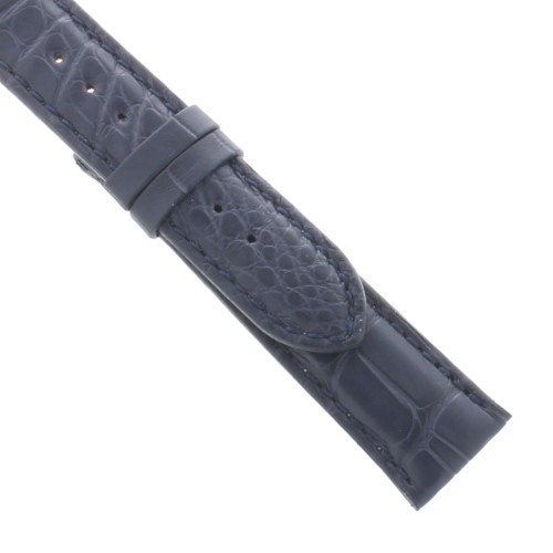 Cinturino Alligatore Blu Grigio Opaco 18/16 mm bombatura 3,5 mm classico