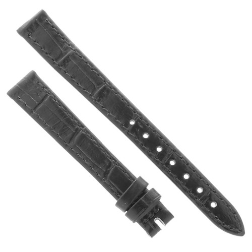 Cinturino Stampa Alligatore Nero Semilucido 12/10 mm B28B classico