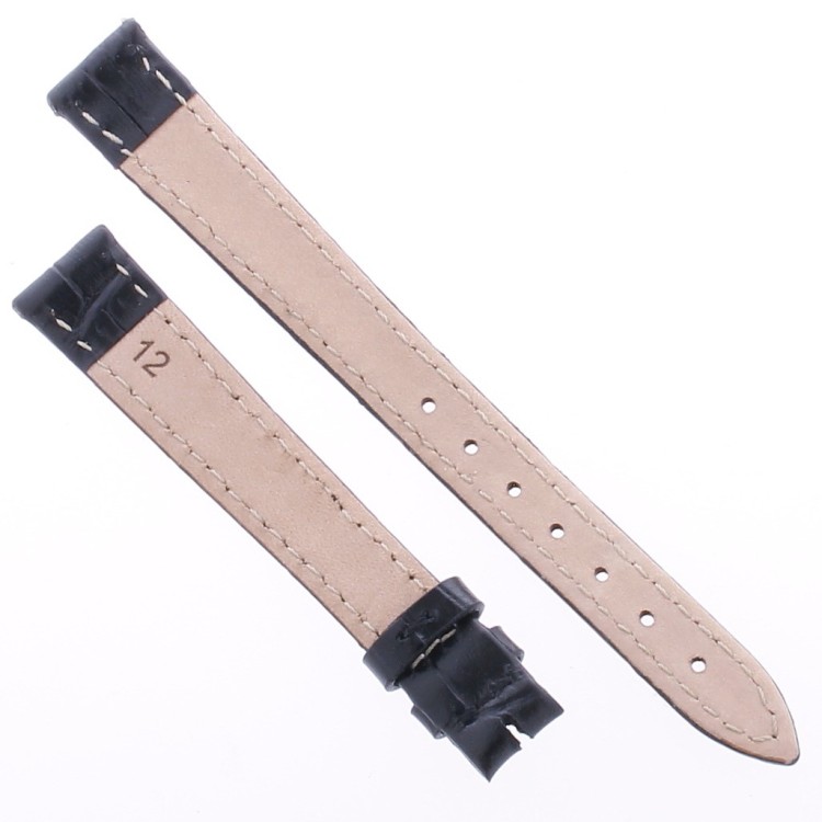 Cinturino Stampa Alligatore Blu Semilucido 12/10 mm B28B classico