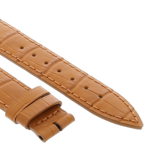 Longines Cinturino L682101267 Stampa Alligatore marrone gold brown color calfskin strap 18/16 mm