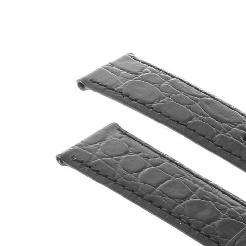Longines Cinturino L682100662 Stampa Coccodrillo Nero Lucido 18/16 mm