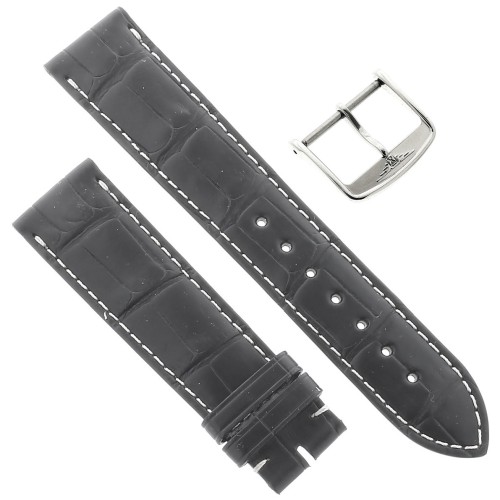 Longines Cinturino Alligatore L682120102 FA Nero Opaco 20-18 mm