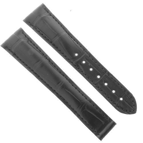 Cinturino OMEGA Speedmaster Aftermarket Compatibile Alligatore Nero Opaco 20/18 mm