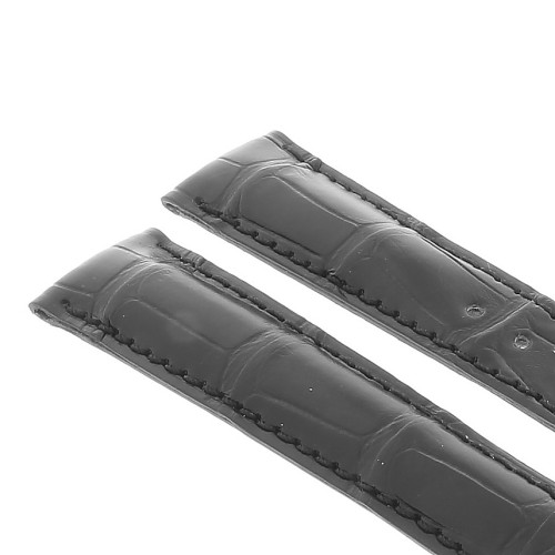 Cinturino OMEGA Speedmaster Aftermarket Compatibile Alligatore Nero Opaco 20/18 mm B50B