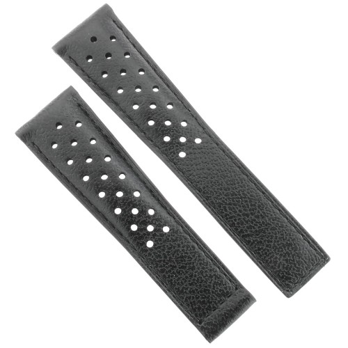 Tag Heuer Monaco Black Leather Strap FC6356 FDA2 22/18 mm Perforated