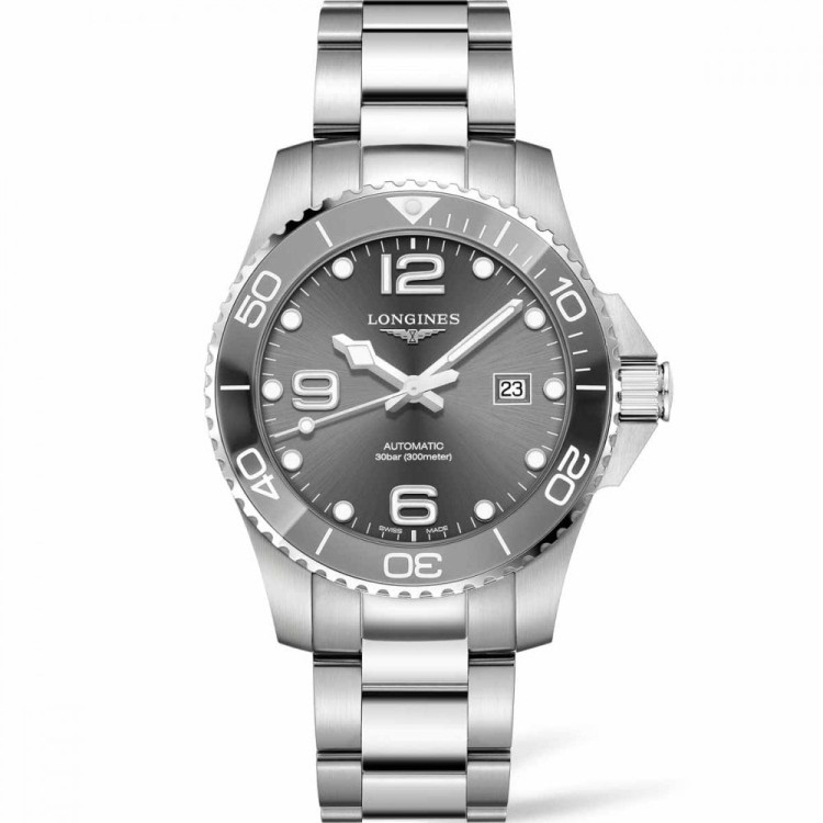 LONGINES HydroConquest Ceramic L3.782.4.76.6 Automatico 43 mm Grigio.