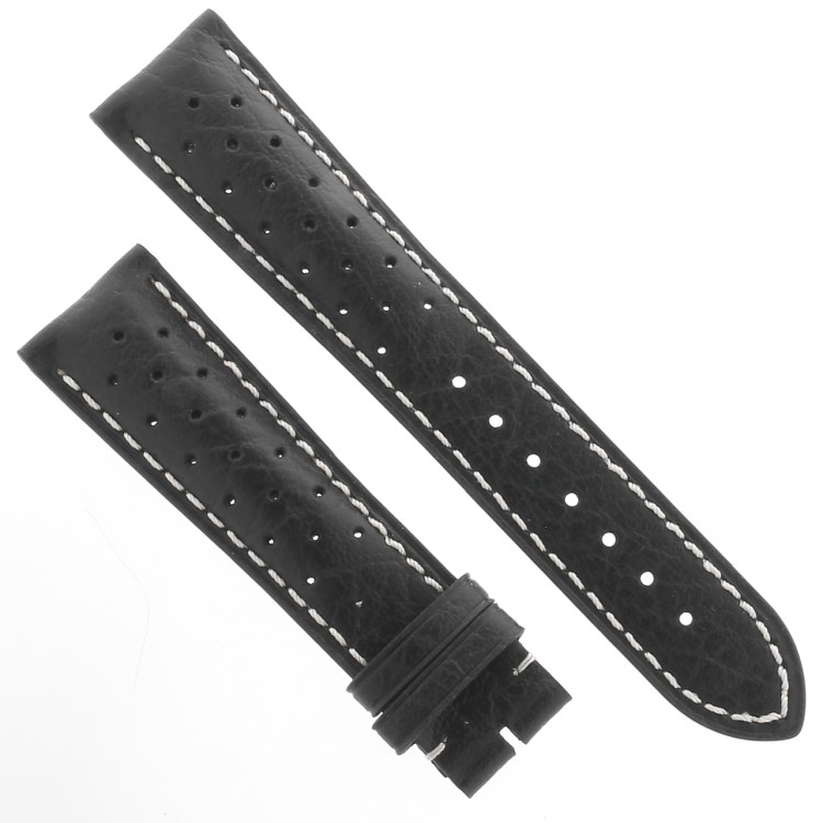 Frederique Constant Cinturino FCS-BW21x18CLIP pelle forata Nera 21-18 mm