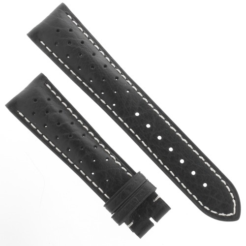 Frederique Constant Cinturino FCS-BW21x18CLIP pelle forata Nera 21-18 mm