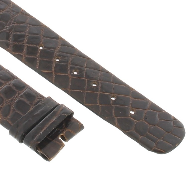 Cinturino IWC Alligatore marrone lucido piatto 19/16 mm