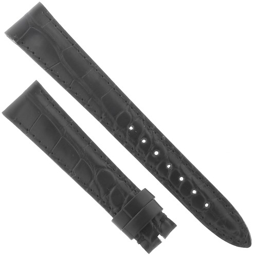 Cinturino Sartoriale Alligatore Nero Opaco 18/14 mm B30B