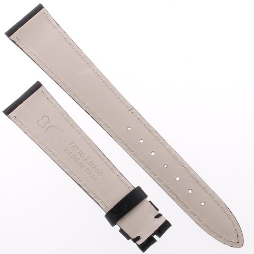 Cinturino Sartoriale Alligatore Nero Opaco 18/14 mm B30B