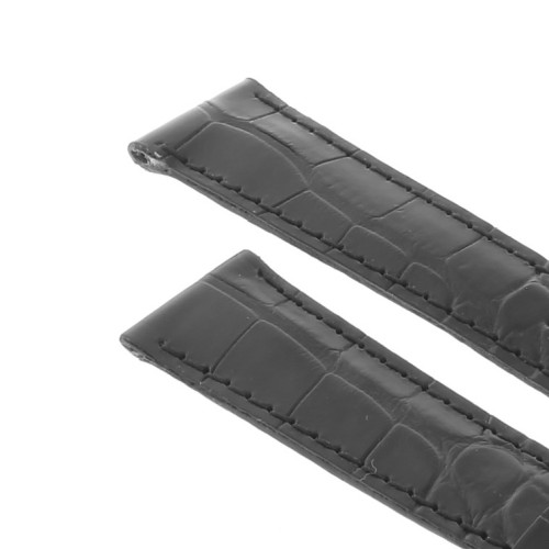 Cinturino Sartoriale Alligatore Nero Opaco 18/14 mm B30B