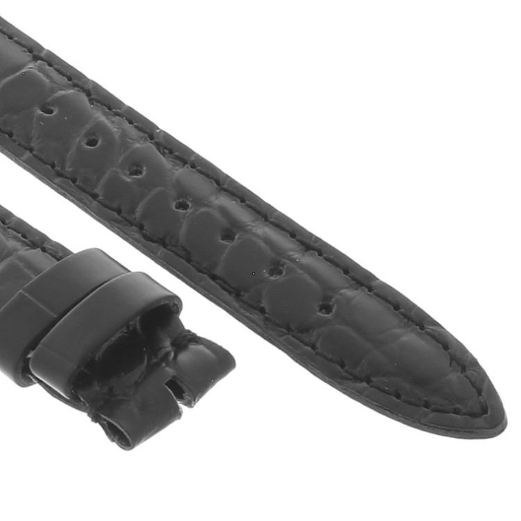 Cinturino Sartoriale Alligatore Nero Opaco 18/14 mm B30B