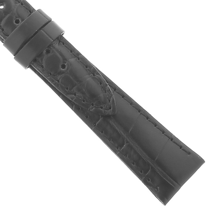 Cinturino Sartoriale Alligatore Nero Opaco 18/14 mm B30B