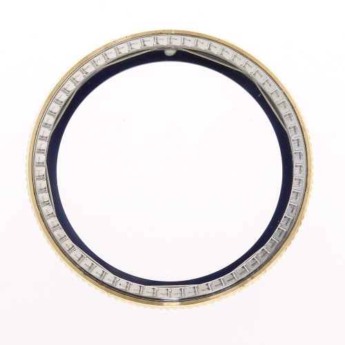 Zenith Lunetta acciaio ed oro con inserto serigrafia blu per ref 53.0370.400  El Primero Rainbow