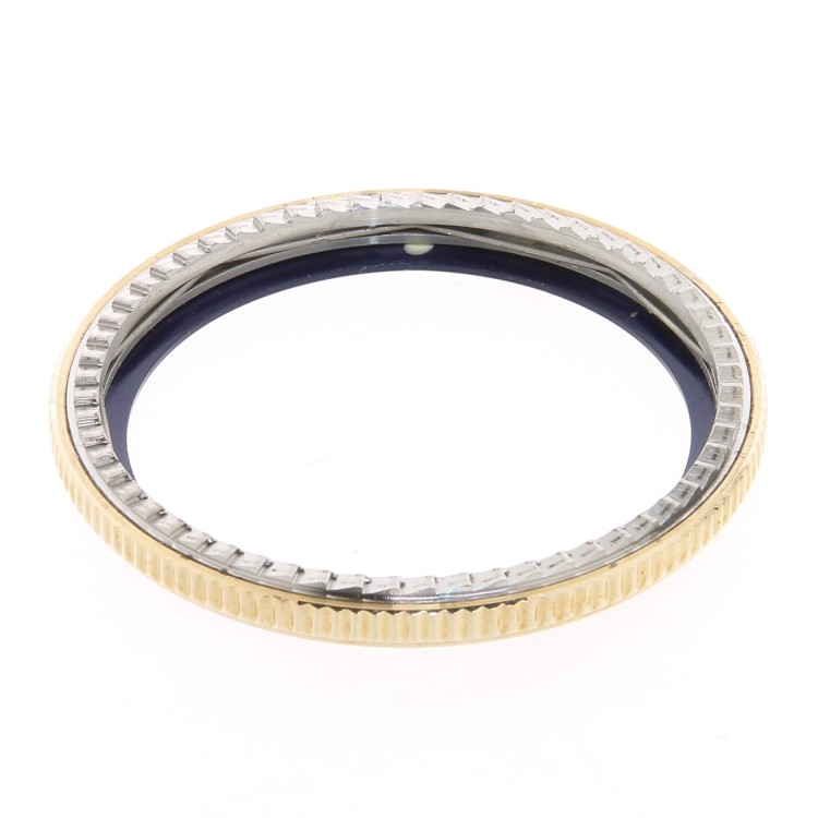 Zenith Lunetta acciaio ed oro con inserto serigrafia blu per ref 53.0370.400  El Primero Rainbow