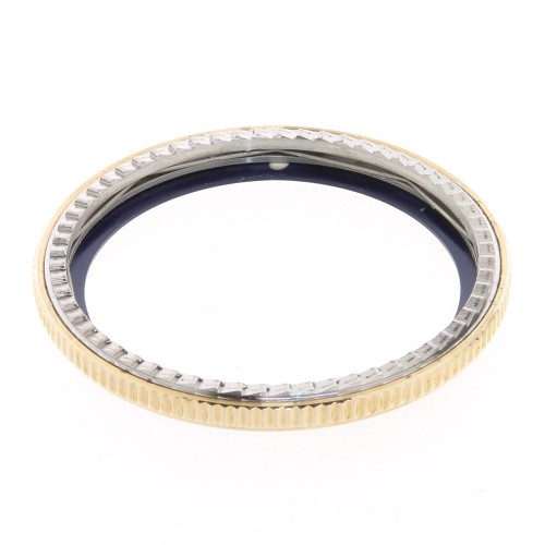 Zenith Lunetta acciaio ed oro con inserto serigrafia blu per ref 53.0370.400  El Primero Rainbow