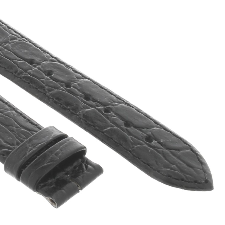 Longines Cinturino L682100667 Stampa Alligatore Nero - black calfskin strap 19/16 mm