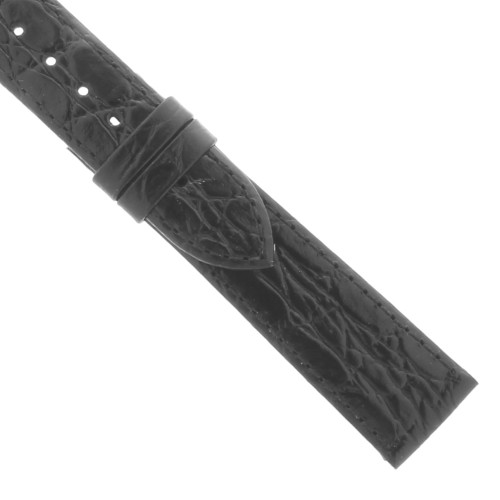 Longines Cinturino L682100667 Stampa Alligatore Nero - black calfskin strap 19/16 mm