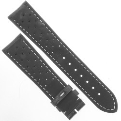 Frederique Constant Cinturino FCS-BW21x18CLIP pelle forata Nera 21-18 mm 2
