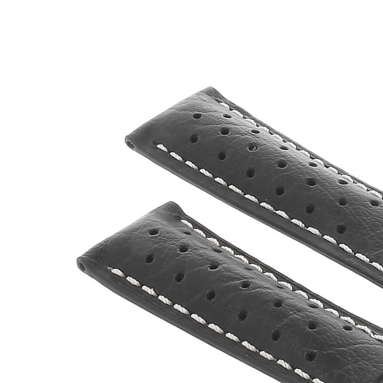 Frederique Constant Cinturino FCS-BW21x18CLIP pelle forata Nera 21-18 mm