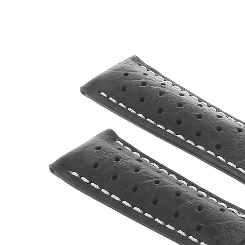 Frederique Constant Cinturino FCS-BW21x18CLIP pelle forata Nera 21-18 mm