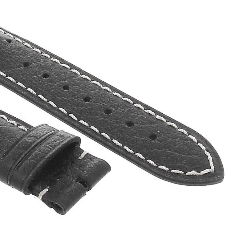 Frederique Constant Cinturino FCS-BW21x18CLIP pelle forata Nera 21-18 mm
