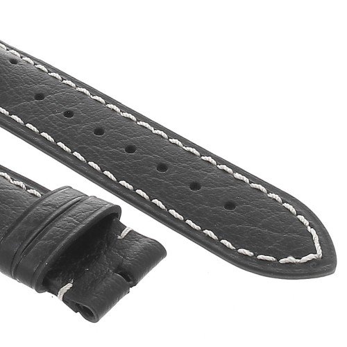 Frederique Constant Cinturino FCS-BW21x18CLIP pelle forata Nera 21-18 mm
