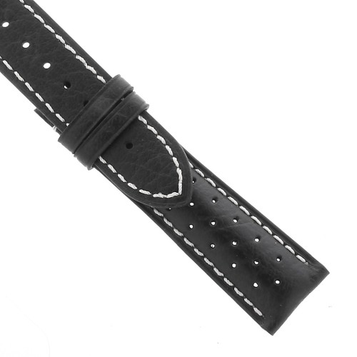 Frederique Constant Cinturino FCS-BW21x18CLIP pelle forata Nera 21-18 mm