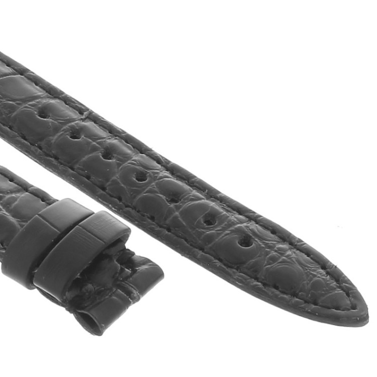 Cinturino Sartoriale Alligatore Nero Opaco 19/14 mm 