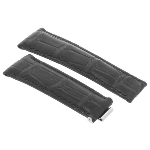 Cinturino Rolex Aftermarket Compatibile Alligatore Nero opaco 20/16 mm B42B
