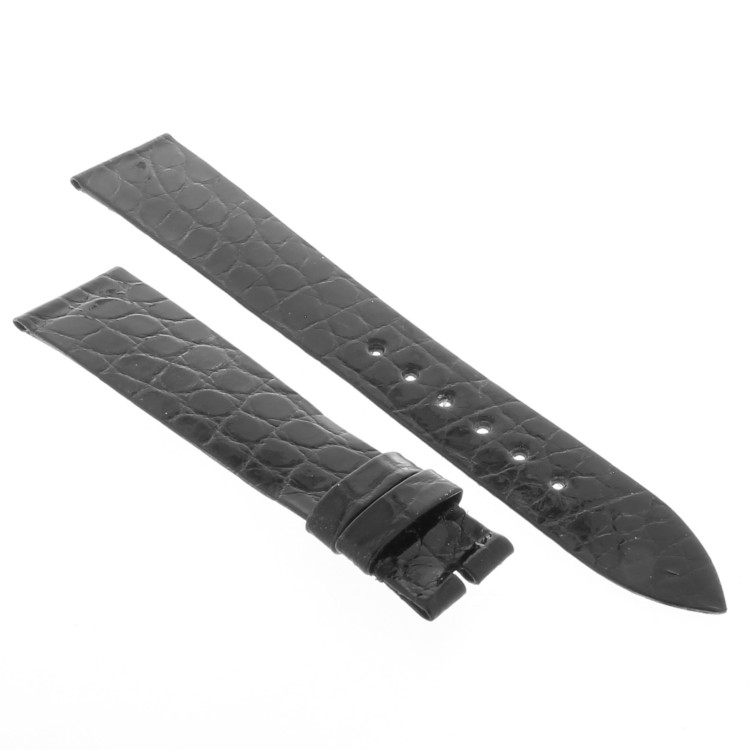 Patek Philippe Cinturino Alligatore nero lucido 18/14 mm